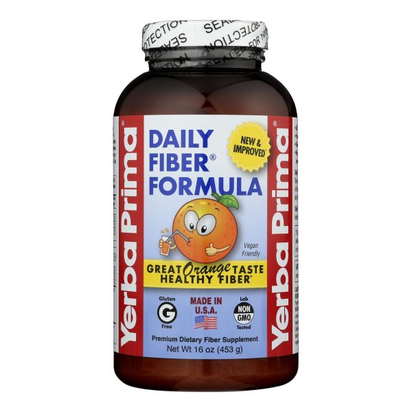 Yerba Prima Daily Fiber Formula, Orange Flavor  - 1 Each - 16 OZ - Image 2