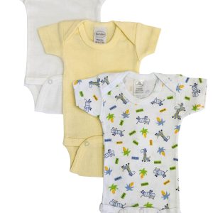 Baby Boy, Baby Girl, Unisex Short Sleeve Onezies Variety (pack Of 3) Nc_0230