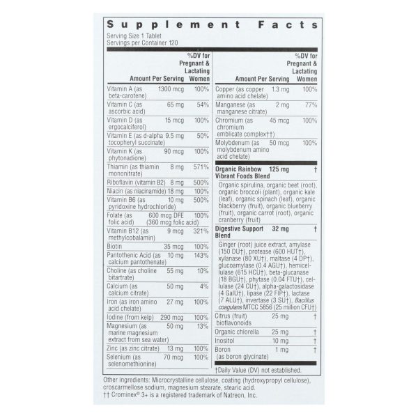 Rainbow Light - Prenatal One Vibrance - 1 Each - 120 TAB - Image 3