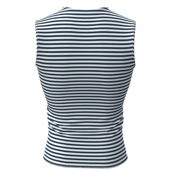 Genuine Striped Tank Top Sleeveless Shirt Dark Blue Cotton Original Telnyashka Тельняшка S - Image 4