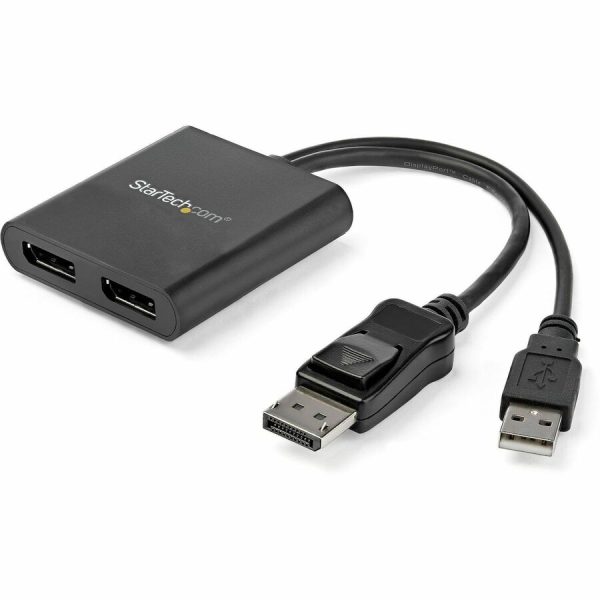 StarTech.com Dual-Monitor DisplayPort 1.2 Splitter, DisplayPort to 2x DP Multi-Monitor Adapter, Dual 4K 30Hz Computer MST Hub, Windows