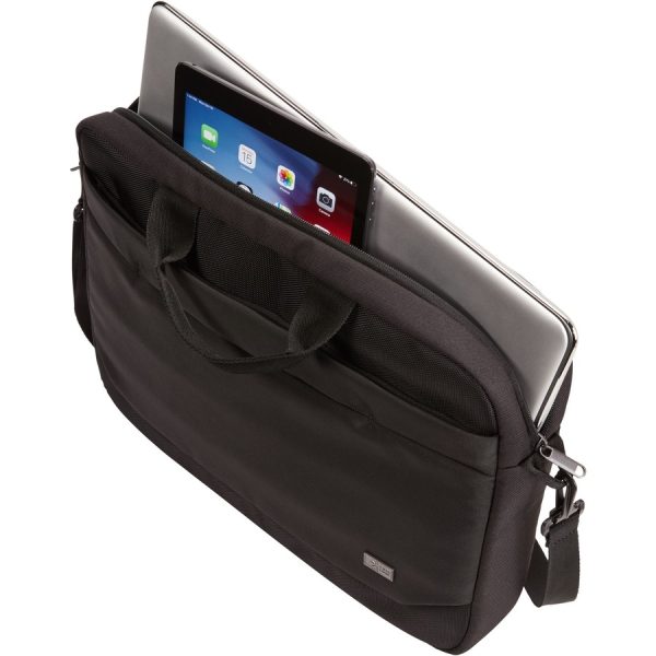 Case Logic Advantage ADVA-116 Carrying Case (Attaché) for 10.1" to 15.6" Notebook, Tablet PC, Pen, Electronic Device, Cord - Black - Image 2