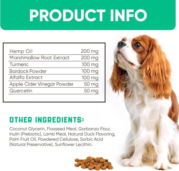 Natural Dog Allergy Chews for Dog Itch - Tasty Allergy Relief Pet Supplement for Dry Itchy Skin, Hot Spots, Seasonal Dog Allergies - 180 Anti Itch Immune Treats for Dogs Licking Paws, Antihistamine - Image 5