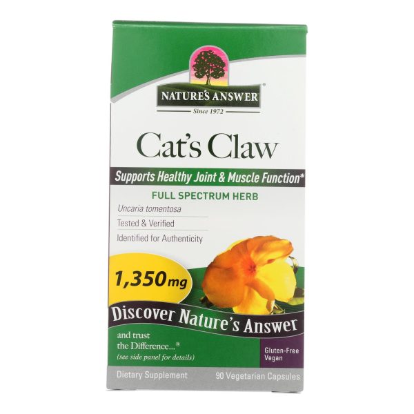 Nature's Answer - Cat's Claw Inner Bark Extract - 90 Vegetarian Capsules - Image 2