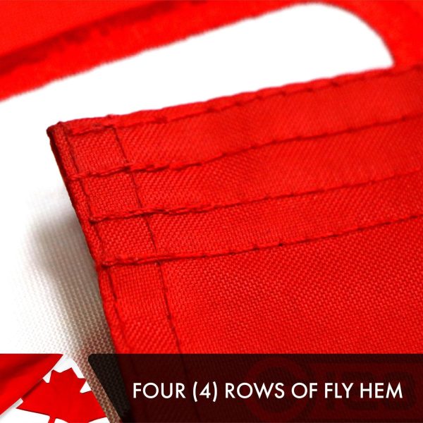 Canada Canadian Flag 3x5 Ft 2-Pack Double-sided Embroidered Polyester By G128 - Image 5