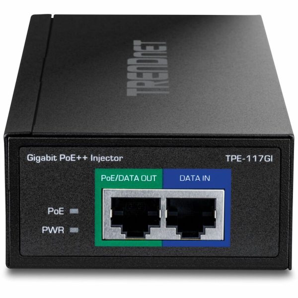 TRENDnet Gigabit PoE++ Injector, Supplies PoE (15.4W), PoE+ (30W), or PoE++ (60W), Network A PoE Device Up To 100m(328 ft), Supports IEEE 802.3af,802.at, Plug & Play, Black, TPE-117GI - Image 4