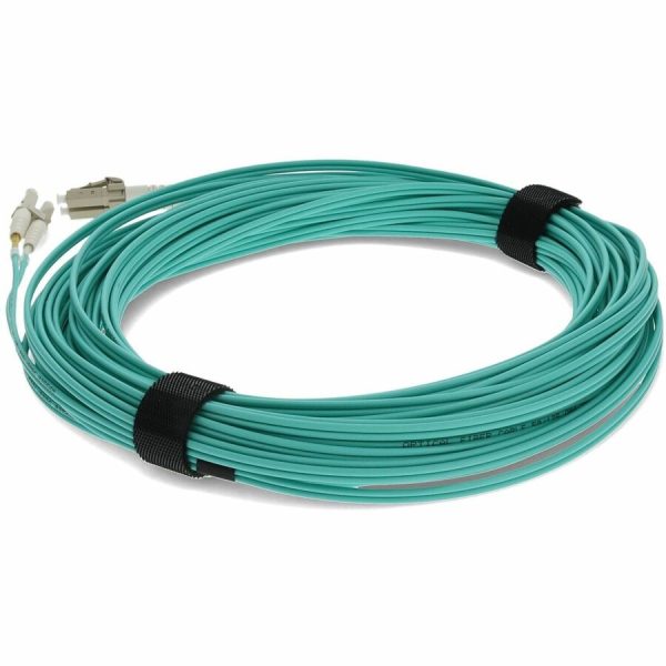 AddOn 25ft LC (Male) to LC (Male) Aqua OM4 Duplex Fiber OFNR (Riser-Rated) Patch Cable - Image 3