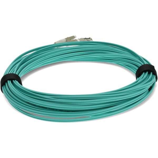 AddOn 25ft LC (Male) to LC (Male) Aqua OM4 Duplex Fiber OFNR (Riser-Rated) Patch Cable - Image 4