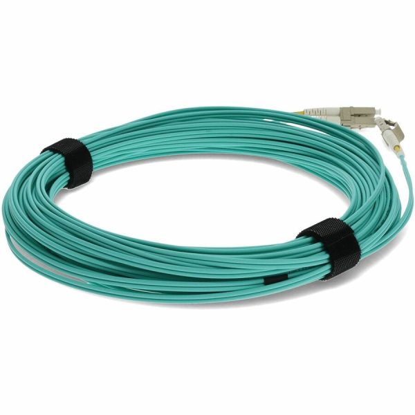 AddOn 25ft LC (Male) to LC (Male) Aqua OM4 Duplex Fiber OFNR (Riser-Rated) Patch Cable - Image 5