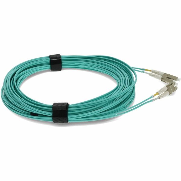 AddOn 25ft LC (Male) to LC (Male) Aqua OM4 Duplex Fiber OFNR (Riser-Rated) Patch Cable - Image 6