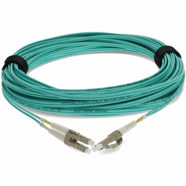 AddOn 25ft LC (Male) to LC (Male) Aqua OM4 Duplex Fiber OFNR (Riser-Rated) Patch Cable - Image 8