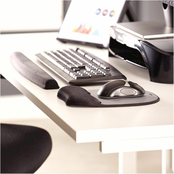Fellowes® Memory Foam Mouse Pad Wrist Rest - Black/Silver (9175801) - Image 5