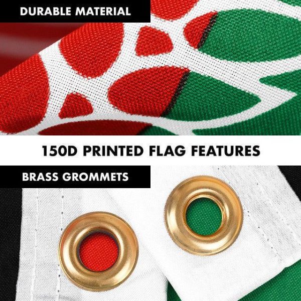 G128 Combo Pack: Flag Pole 6 FT Black Tangle Free & Afghanistan Afghan Flag 3x5 FT Printed 150D Polyester - Image 4