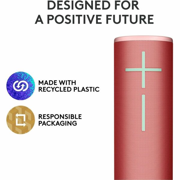 Ultimate Ears MEGABOOM 4 Portable Waterproof Bluetooth Speaker With Powerful 360-Degree Sound and Thundering Bass, Floating Speaker With 20-Hour Battery and 147ft (45m) Range, Red - Image 6