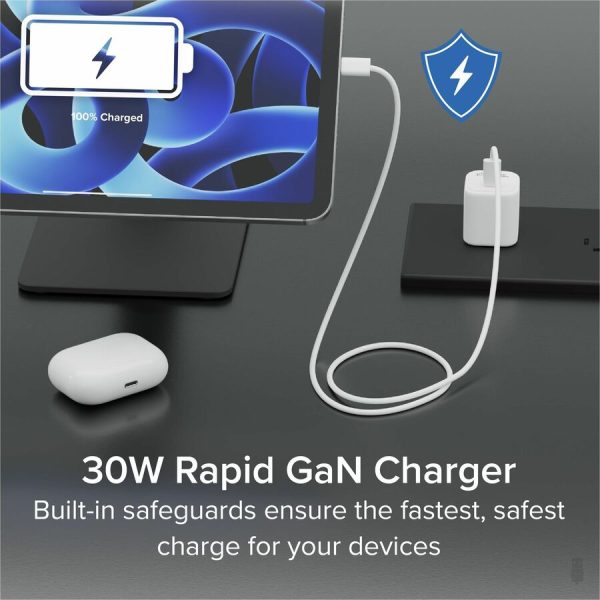 Plugable GaN USB C Charger Block, 30W Portable Charger, Foldable Prongs, 3 Pack - Image 2