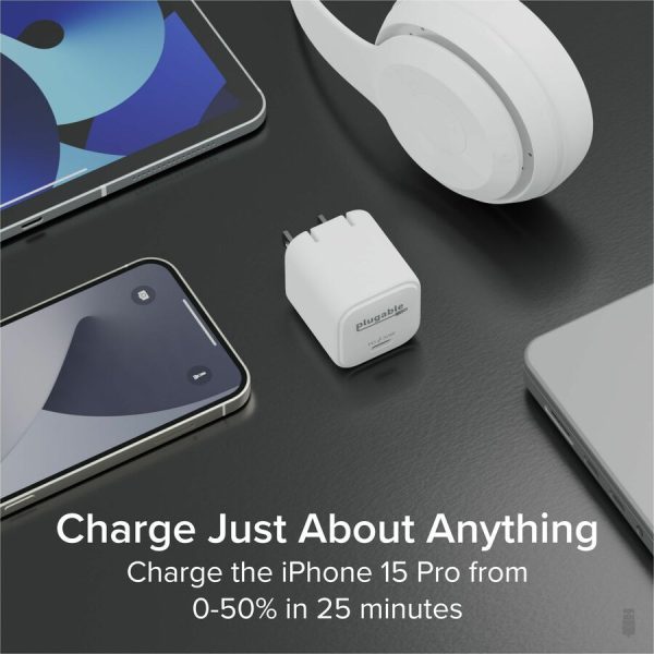 Plugable GaN USB C Charger Block, 30W Portable Charger, Foldable Prongs, 3 Pack - Image 4