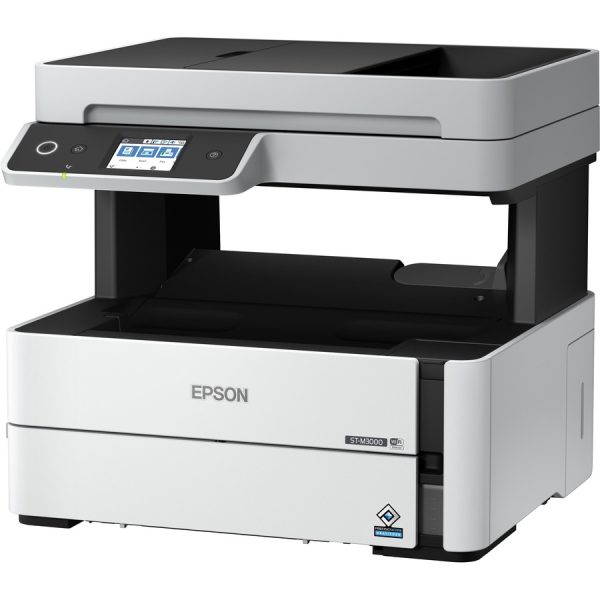 Epson WorkForce ST-M3000 Monochrome Multifunction Supertank Printer. Cartridge Free MFP with ADF & Fax Inkjet copier/Fax/Scanner-1200x2400 dpi Print-Automatic Duplex Print-1200 dpi Optical Scan-20 ppm-Up to 23k pages of ink-Wireless LAN - Image 7