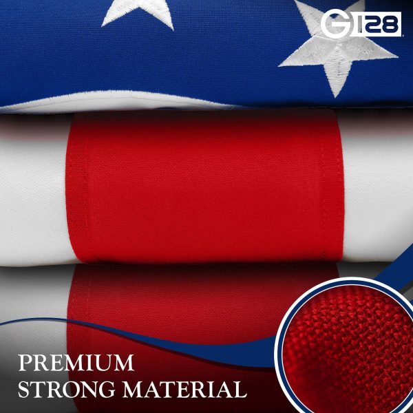 G128 2 Pack: Ohio OH State Flag | 2.5x4 Ft | StormFlyer Series Embroidered 220GSM Spun Polyester | Embroidered Design, Indoor/Outdoor, Brass Grommets, Heavy Duty, All Weather - Image 7