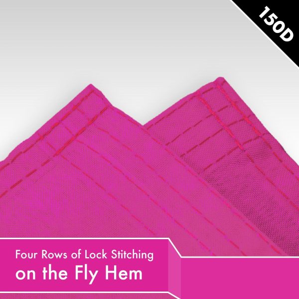 G128 3 Pack: Solid Pink Color Flag | 2x3 Ft | LiteWeave Pro Series Printed 150D Polyester | Indoor/Outdoor, Vibrant Colors, Brass Grommets, Thicker and More Durable Than 100D 75D Polyester - Image 5