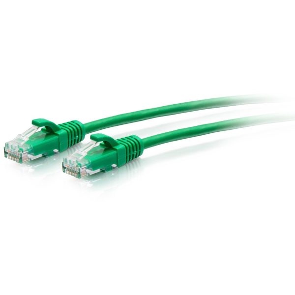 C2G 25ft Cat6a Snagless Unshielded (UTP) Slim Ethernet Cable - Cat6a Slim Network Patch Cable - PoE - Green
