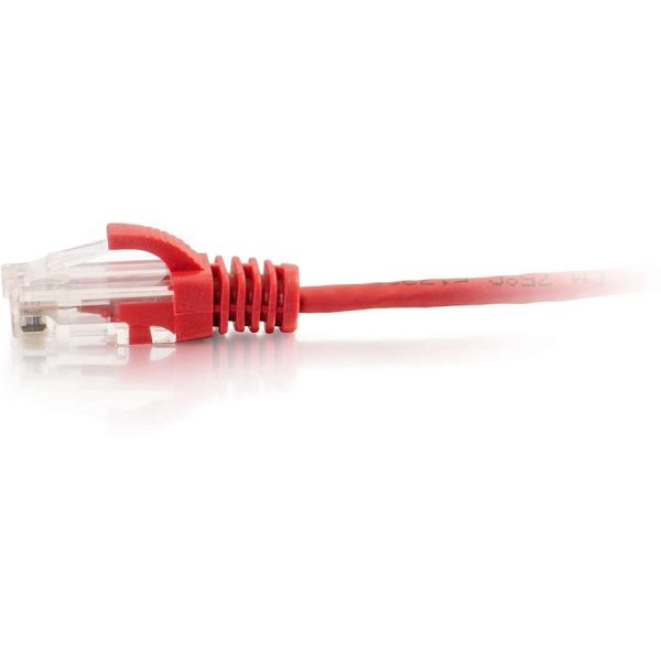 C2G 10ft Cat6 Snagless Unshielded (UTP) Slim Ethernet Cable - Cat6 Network Patch Cable - PoE - Red - Image 2