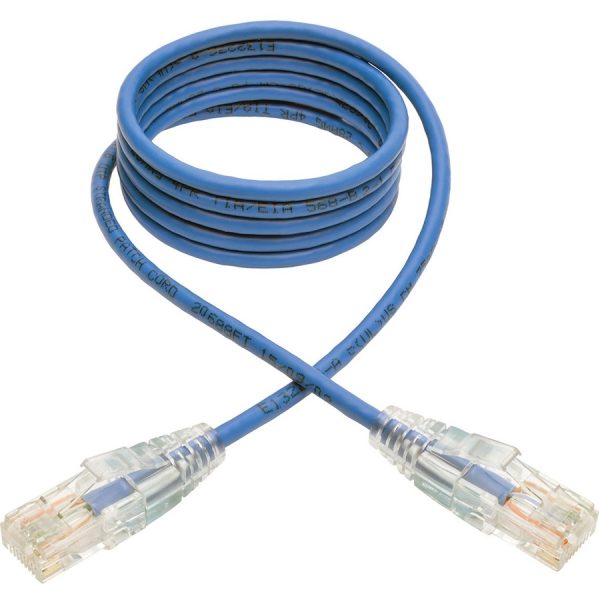 Eaton Tripp Lite Series Cat6 Gigabit Snagless Slim UTP Ethernet Cable (RJ45 M/M), PoE, Blue, 4 ft. (1.22 m) - Image 2