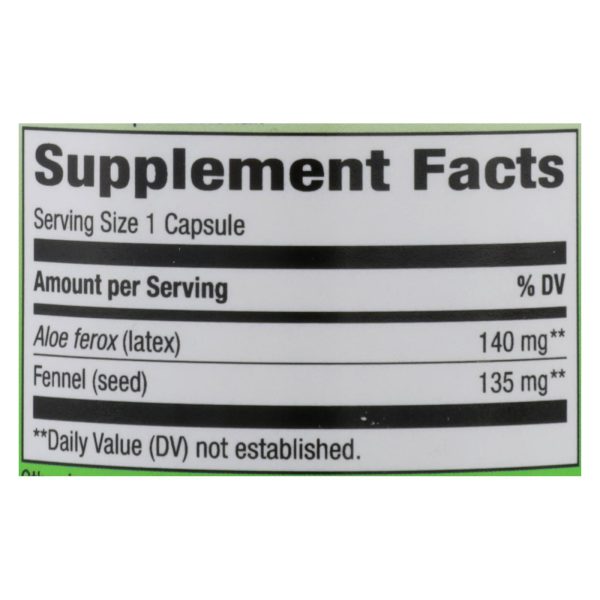 Nature's Way - Aloe Latex with Fennel - 100 Vegetarian Capsules - Image 2