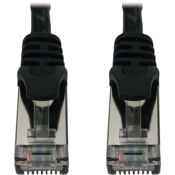 Eaton Tripp Lite Series Cat6a 10G Snagless Shielded Slim STP Ethernet Cable (RJ45 M/M), PoE, Black, 3 ft. (0.9 m) - Image 2