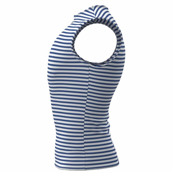Genuine Striped Tank Top Sleeveless Shirt Light Blue Cotton Original Telnyashka Тельняшка S - Image 3