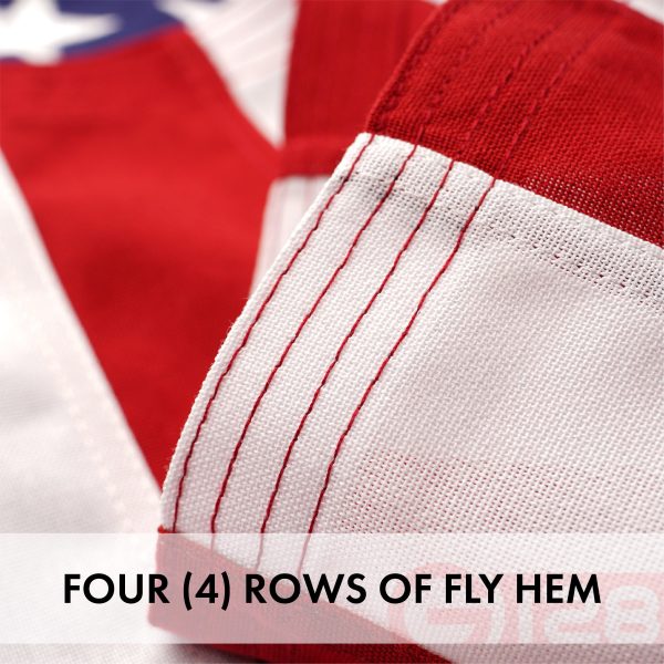 American Flag 220GSM Embroidered Spun Polyester 6x10 Ft - Image 4
