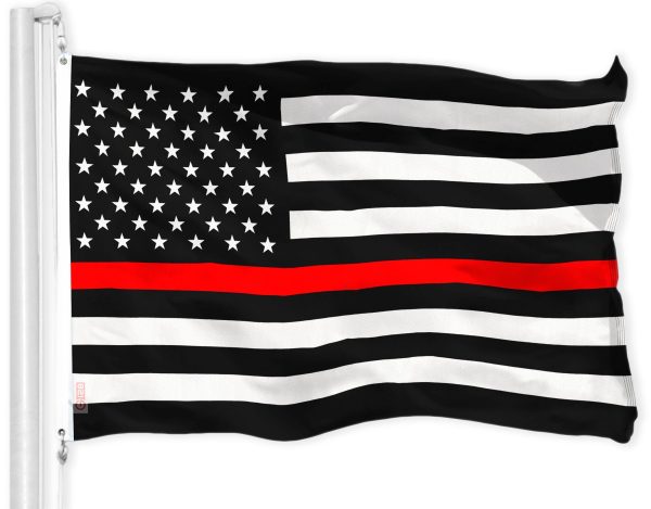 Thin Red Line Flag 150D Printed Polyester 3x5 Ft