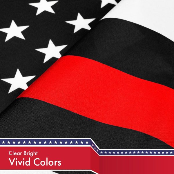 Thin Red Line Flag 150D Printed Polyester 3x5 Ft - Image 3