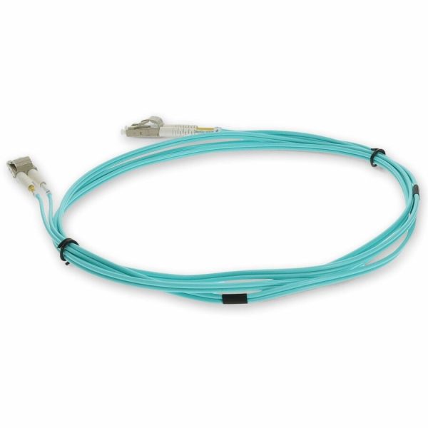 AddOn 0.3m LC (Male) to LC (Male) Aqua OM4 Duplex Fiber OFNR (Riser-Rated) Patch Cable - Image 3