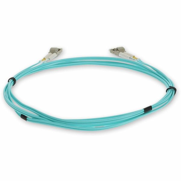 AddOn 0.3m LC (Male) to LC (Male) Aqua OM4 Duplex Fiber OFNR (Riser-Rated) Patch Cable - Image 4