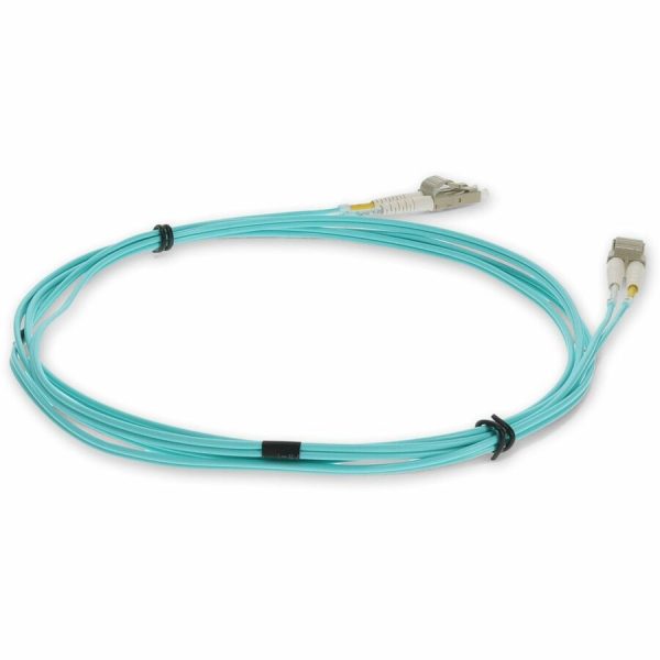 AddOn 0.3m LC (Male) to LC (Male) Aqua OM4 Duplex Fiber OFNR (Riser-Rated) Patch Cable - Image 5
