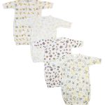 Newborn Baby Girls 4 Piece Gown Set Nc_0810