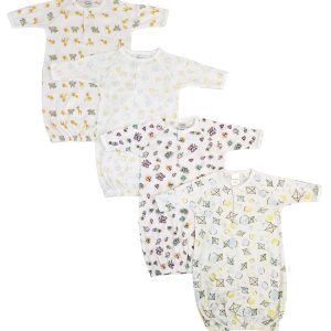 Newborn Baby Girls 4 Piece Gown Set Nc_0810