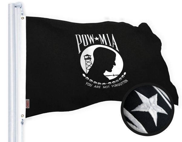 G128 POW MIA Flag 4x6 FT 10-Pack Embroidered Spun Polyester - Image 7