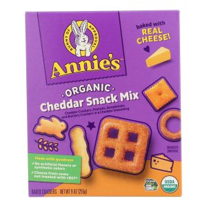 Annie's Homegrown Organic Bunnies Cheddar Snack Mix - Case of 12 - 9 oz.
