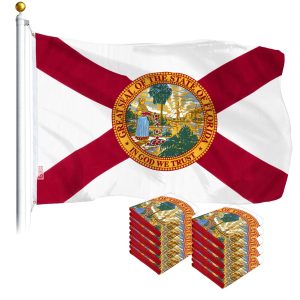Florida FL State Flag 3x5 Ft 10-Pack Printed Polyester By G128