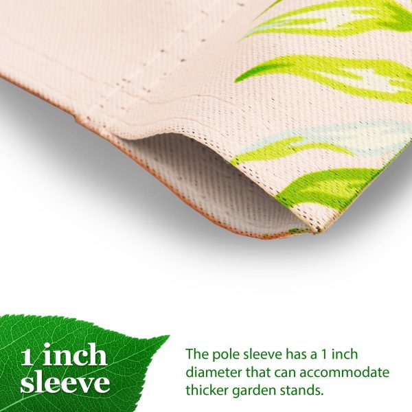 G128 Garden Flag Welcome Gnome with Watermelon Slice 12"x18" Blockout Fabric - Image 5