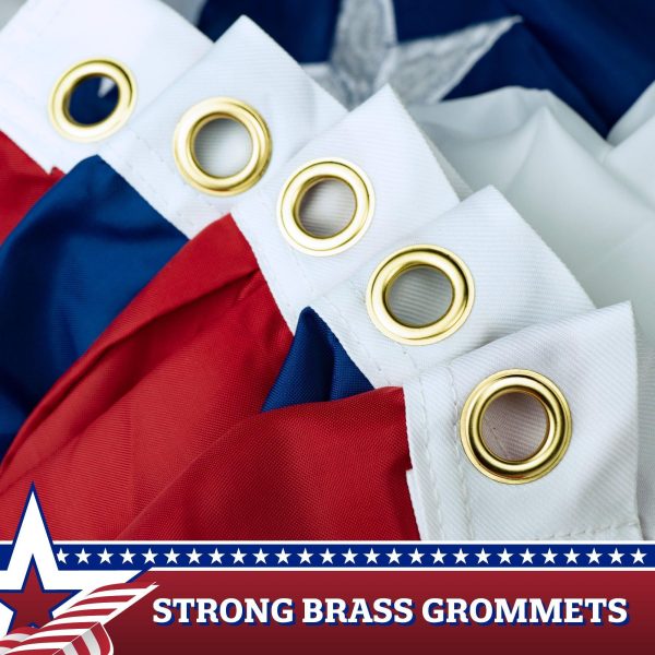 Fan Flag 4x8FT 10-Pack Embroidered Polyester By G128 - Image 2