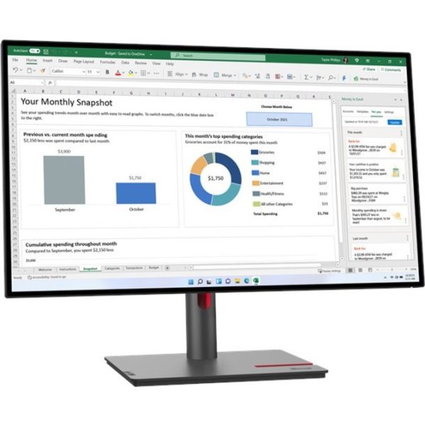Lenovo ThinkVision P27h-30 27" Class WQHD LCD Monitor - 16:9 - Image 2