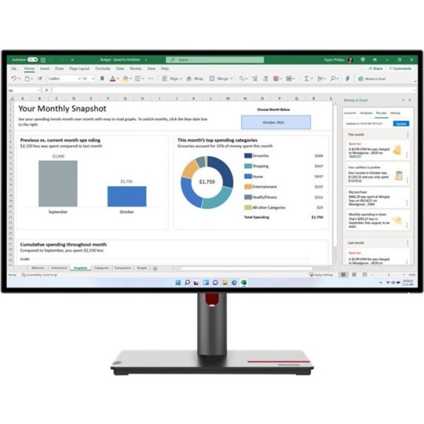 Lenovo ThinkVision P27h-30 27" Class WQHD LCD Monitor - 16:9 - Image 9