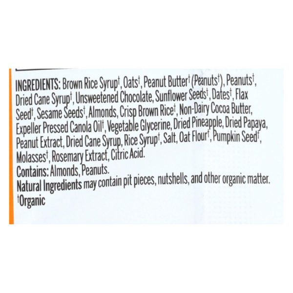 Probar Organic Peanut Butter Chocolate Chip Bar - Case of 12 - 3 oz - Image 2