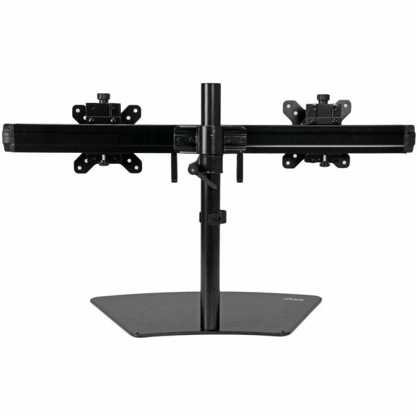 StarTech.com Dual Monitor Stand, Horizontal, For up to 24" (17.6lb/8kg) VESA Monitors, Black, Adjustable Monitor Stand, Steel & Aluminum - Image 6