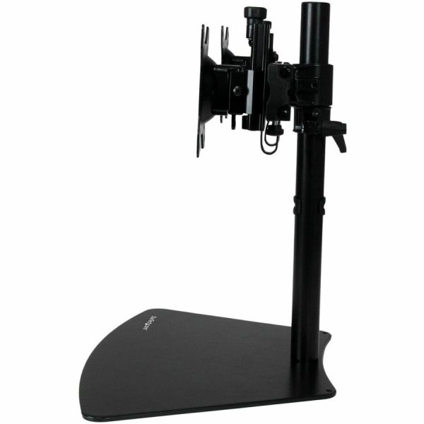 StarTech.com Dual Monitor Stand, Horizontal, For up to 24" (17.6lb/8kg) VESA Monitors, Black, Adjustable Monitor Stand, Steel & Aluminum - Image 7