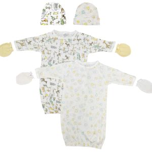 Unisex Newborn Baby 6 Piece Gown Set Nc_0736
