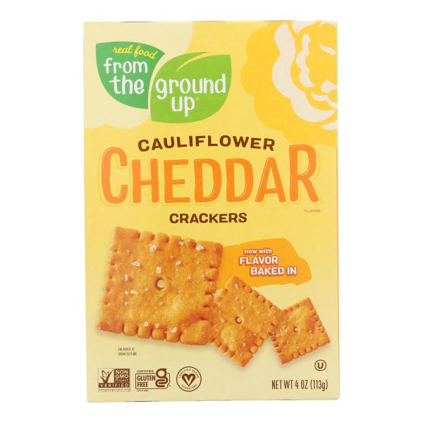 From The Ground Up - Cauliflower Crackers - Cheddar - Case of 6 - 4 oz. - Image 2