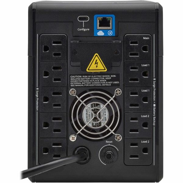 Eaton Tripp Lite Series 1440VA 1000W 120V Line-Interactive Cloud-Connected UPS with Remote Monitoring - 10 NEMA 5-15R Outlets (5 Surge + 5 Surge and Battery Backup), Extended Run, LCD, 5-15P Plug, Tower - Image 8